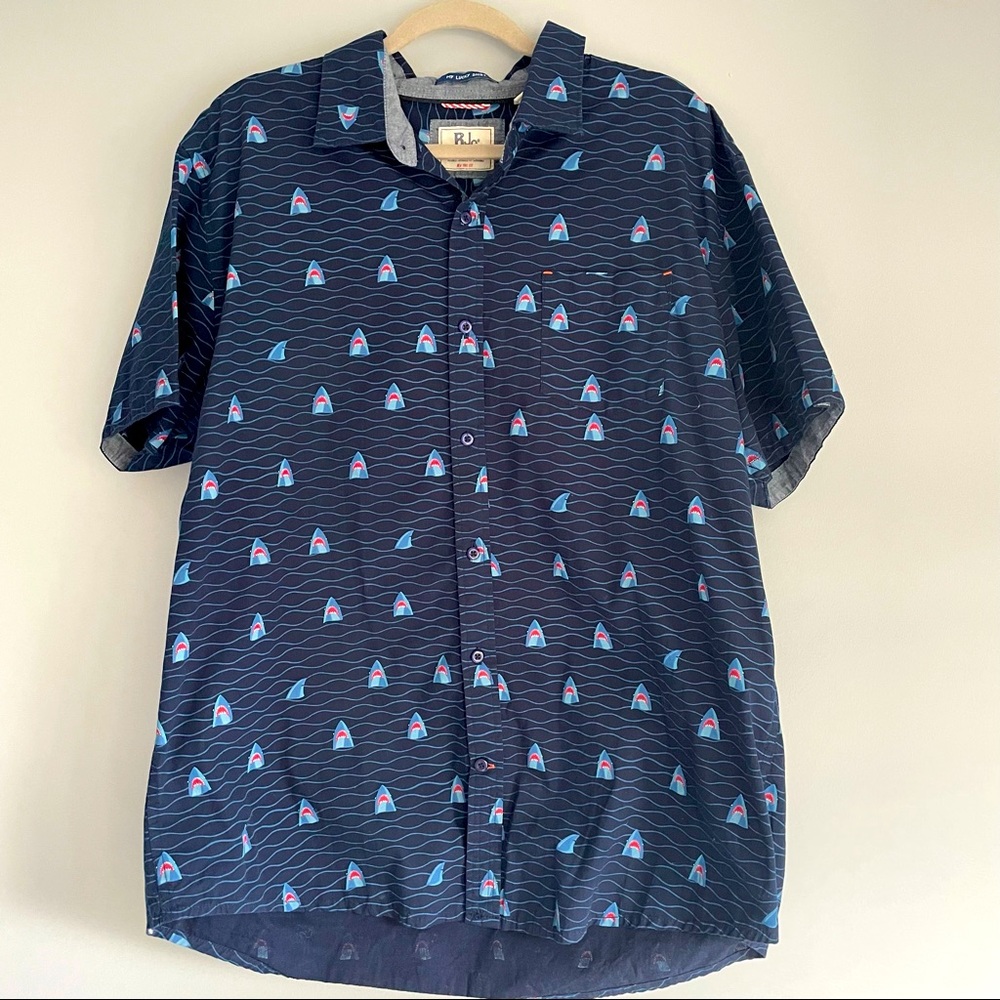 Rebel James & Charli Shark Pattern Short Sleeve Shirt